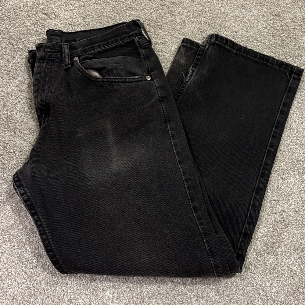 VINTAGE Black Men's Wrangler Jeans 30x30